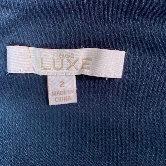 Caché Luxe Full Length Silk Gown w/ Flutter Sleeves & Brooch - Picture 12 of 16